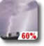 Saturday Night: A chance of rain showers before 7pm, then showers and thunderstorms likely. Mostly cloudy, with a low around 60. East wind 0 to 5 mph. Chance of precipitation is 60%. Saturday Night: Showers And Thunderstorms Likely